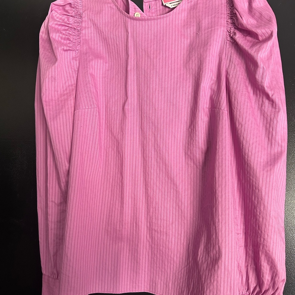 Pink Puff Sleeve Blouse